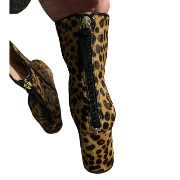 J.Crew Sadie Leopard Calf Hair Ankle Boots - Picture 8 of 12